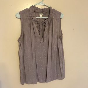 Lavender Ruffle-Neck Blouse